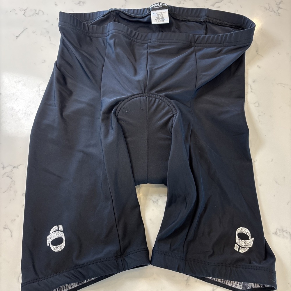 Pearl Izumi Cycling Shorts Mens‎ 2XL Black Padded with Elastic Waist Leg Elastic